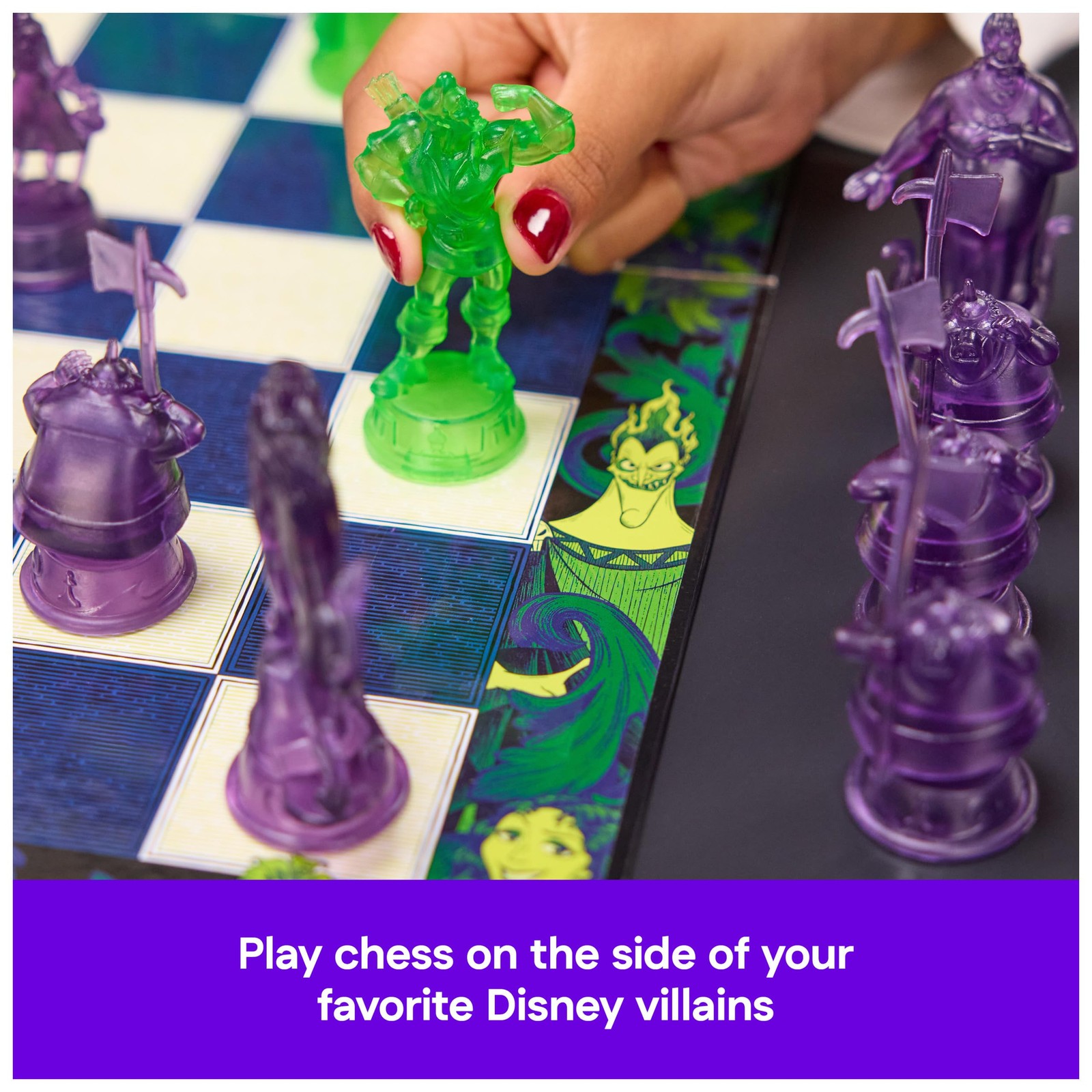 Spin Master Games, Disney Villains Chess Set for Adults & One Size, Green