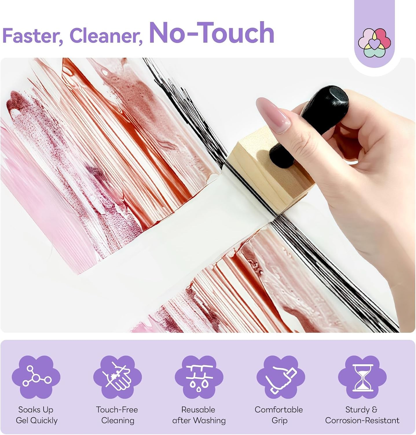Nail Cleaning Tool: No-Touch Nail Cleaner Tools Wood Stp Set
