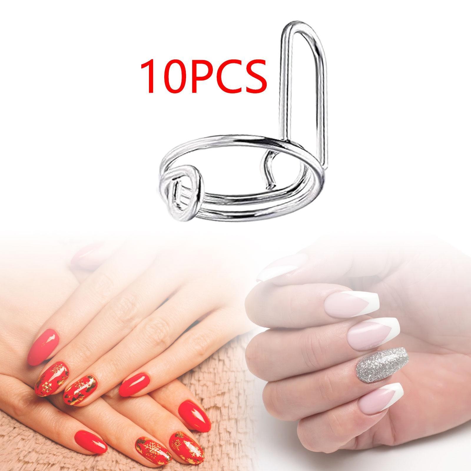 10x Fingernail Rings Nail Rings for Acrylic Nails Halal Nail Rings Set