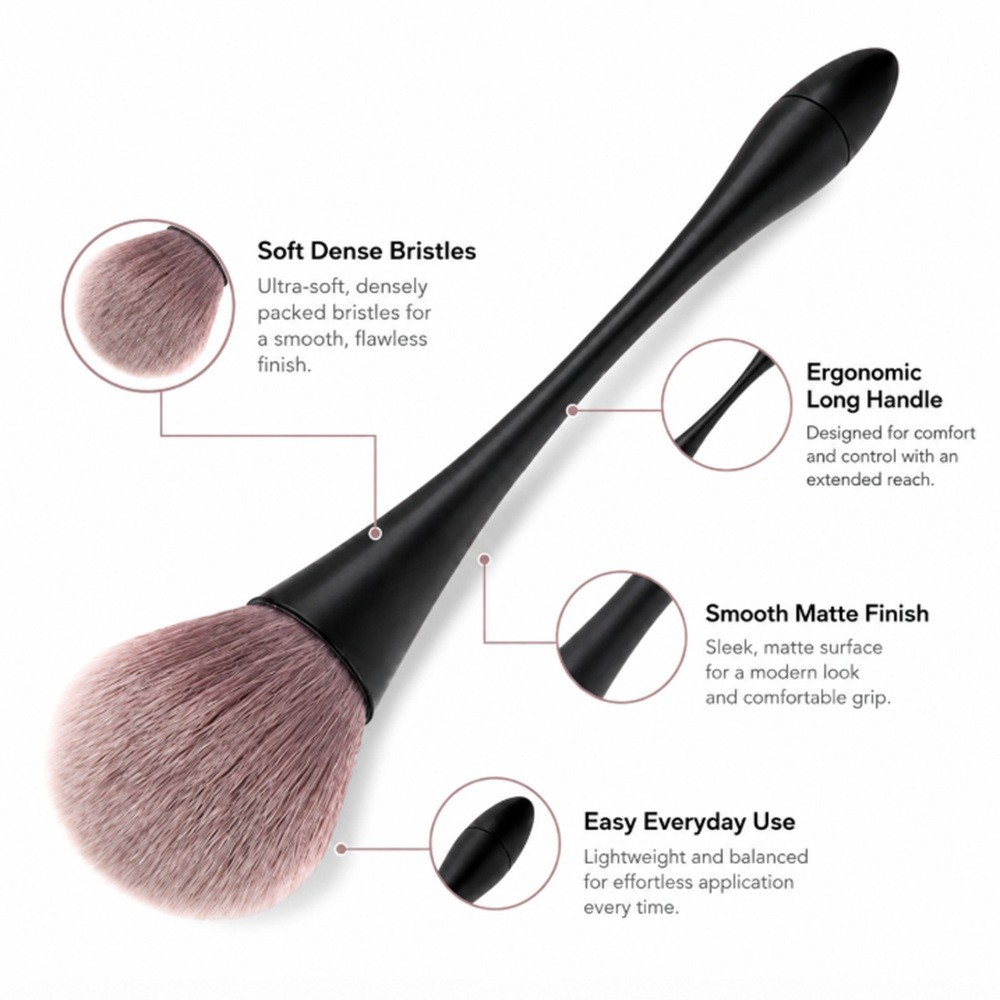 Nail Dust Brushes Acrylic UV Nail Gel Powder Nail Art Dust Remover Brush Cleaner