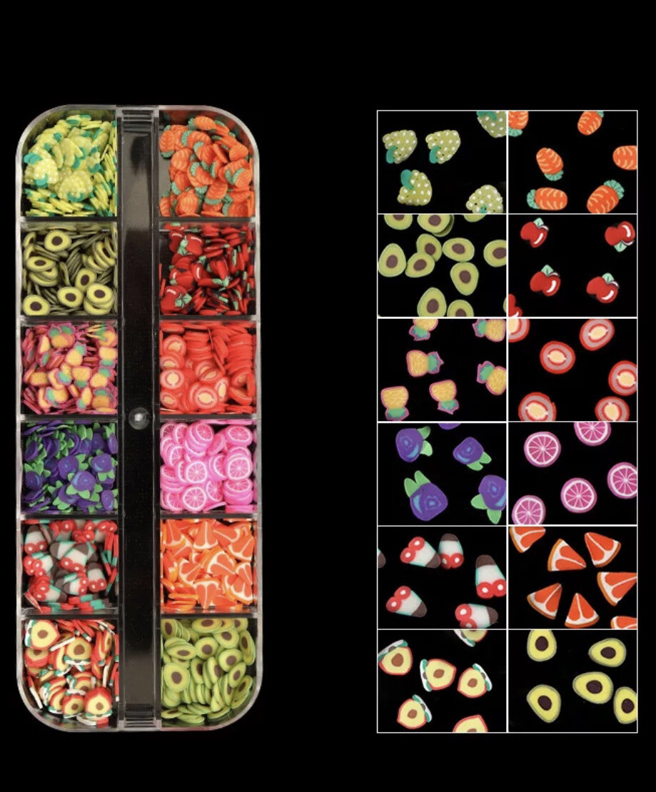 Nail Art Amazing Quality Various Colour Butterflies Fruit Hearts Flakes Flowers