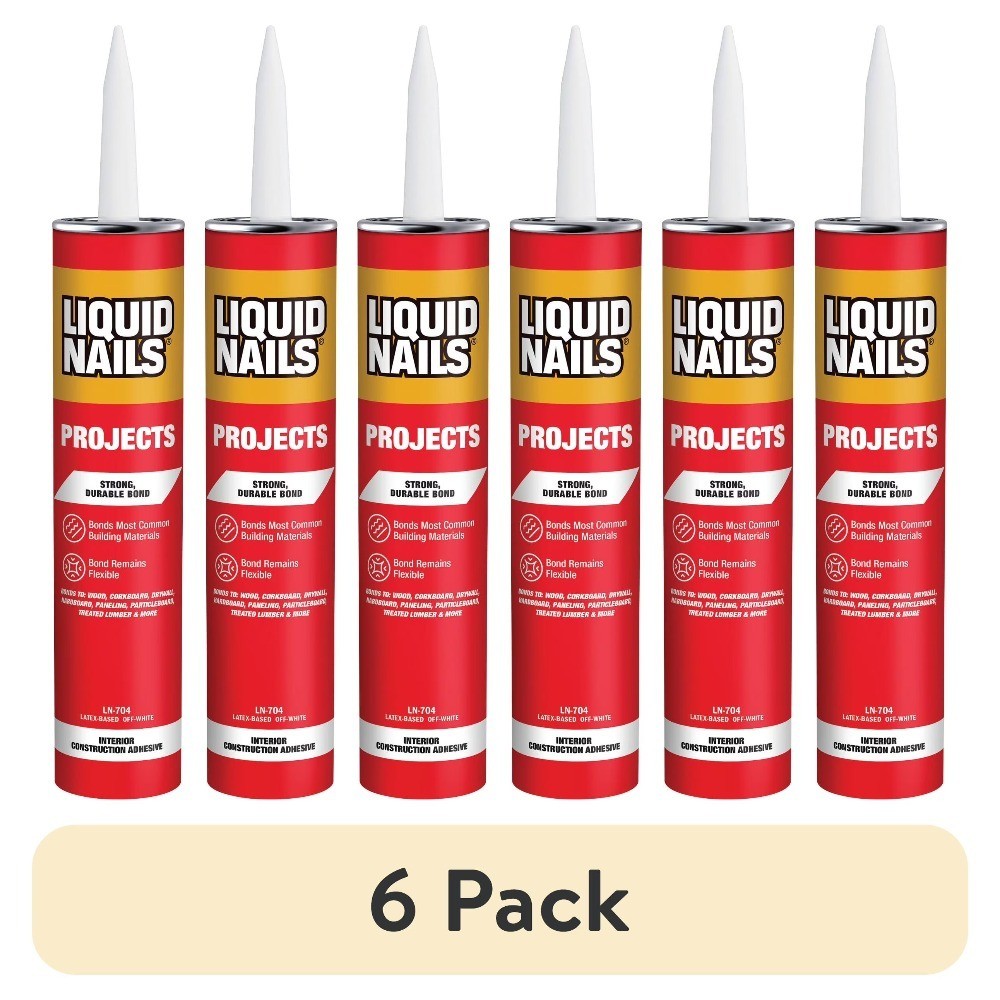 10 oz Tan Latex Construction Adhesive for Interior Projects 6 Pack