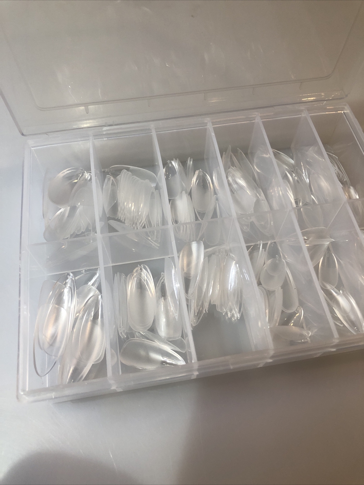 Nails Tips 200 Pcs False Acrylic Fingernails 201 Piece Set, Clear #1