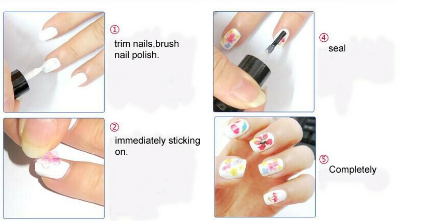 3D Nail Art Sticker 420 Summer Palm Tree Topical Leaf Decals Manicure Peel&Stick