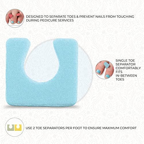 ForPro Sole Toe Separators, Assorted Colors, Individual Pedicure Toe Separators,