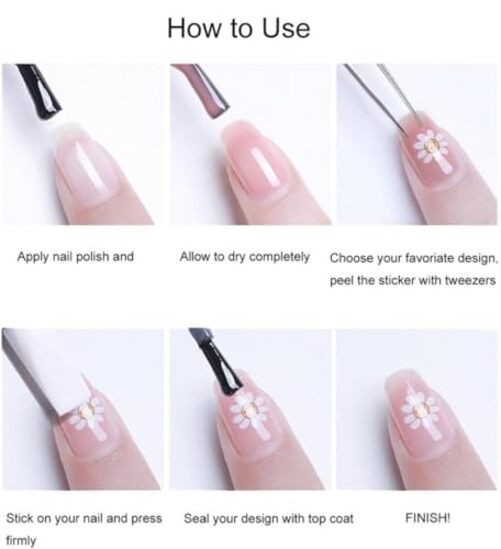 Heart Nail Stickers Colorful Nail Art Stickers Polka Dot with Design Colorful01