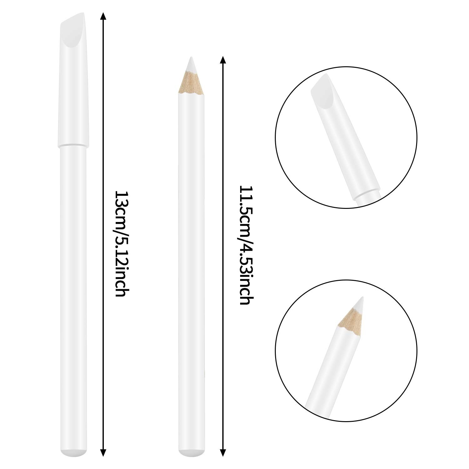 6 Pieces White Nail Pencils 2-In-1 Whitening 6 Count (Pack of 1)