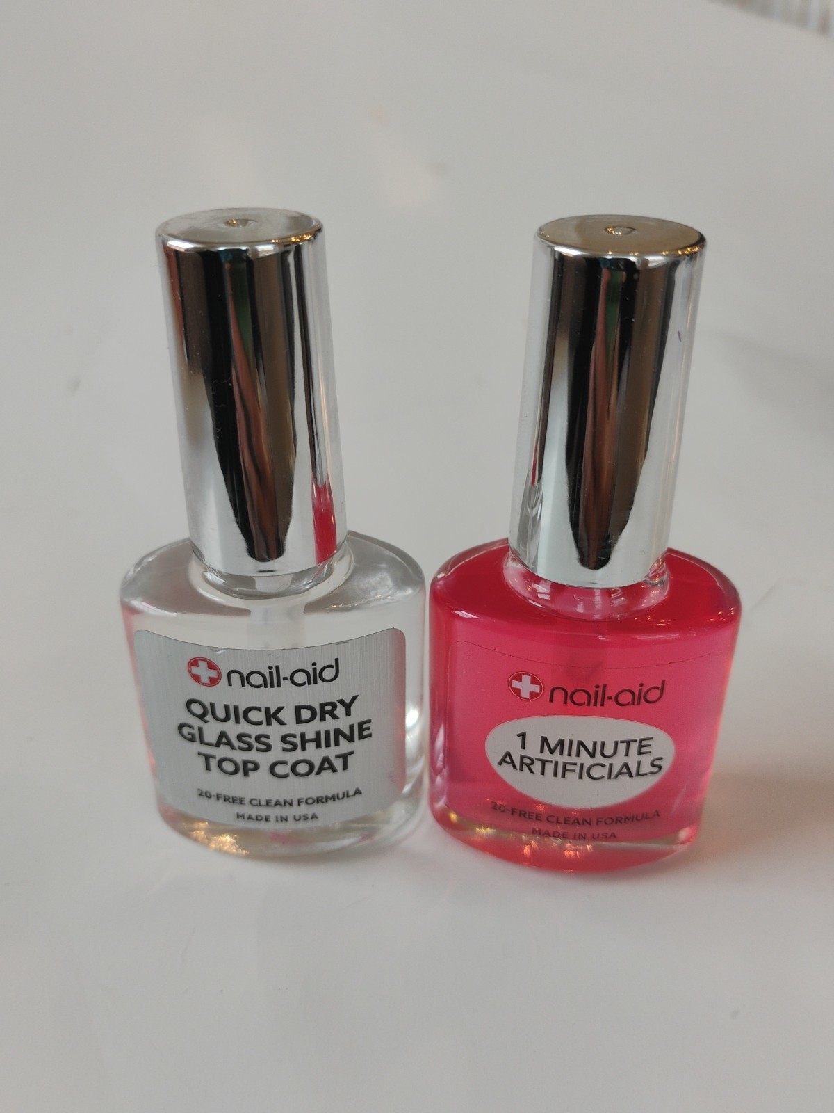 Nail-Aid 1 Minute ArtificialsTreatment + Quick Dry Top Coat 0.55fl oz Ea