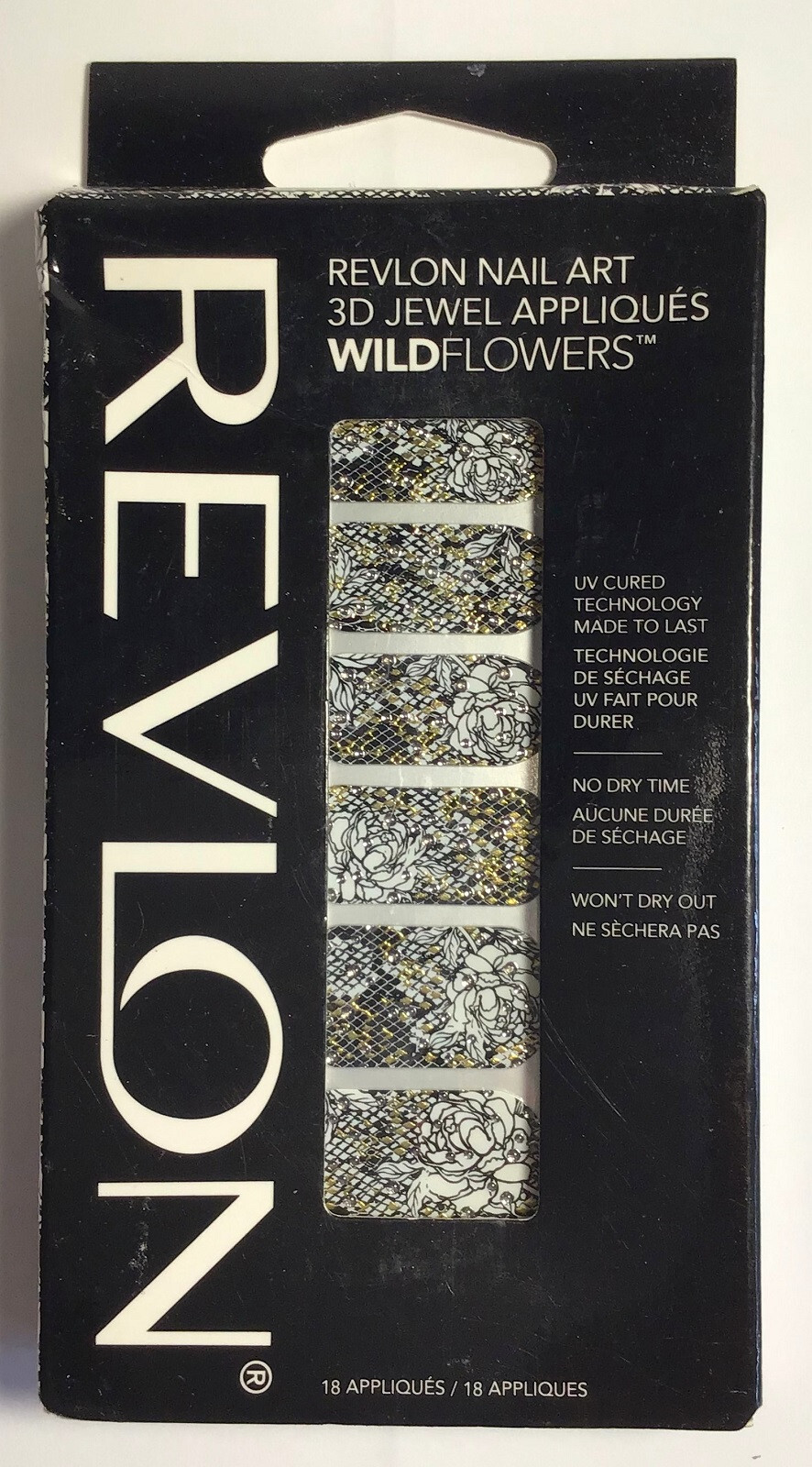 (1) REVLON NAIL ART 3D JEWEL APPLIQUES 08 PYTHON & PETALS, FREE SHIPPING!!!!!!!