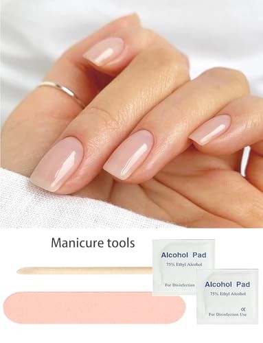 Semi Cured Gel Nail Strips, Natural Color, Jelly Nude, Easy to N Jelly Nude