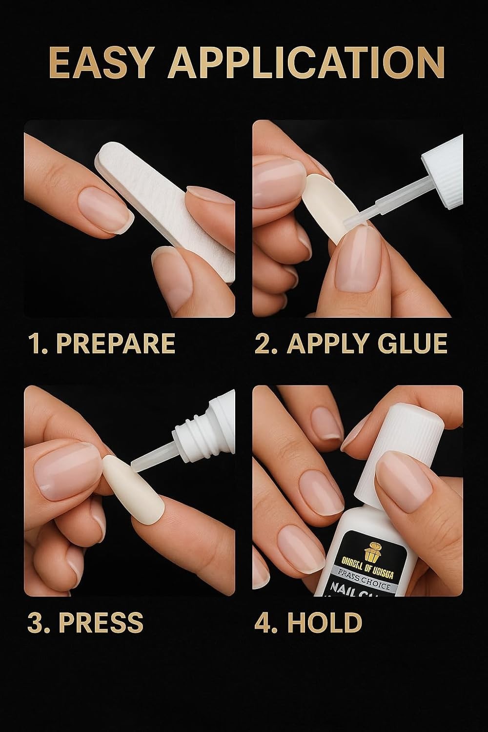 Ultra Strong Nail Glue 8ml Quick Dry Adhesive for Press On Acrylic Nails
