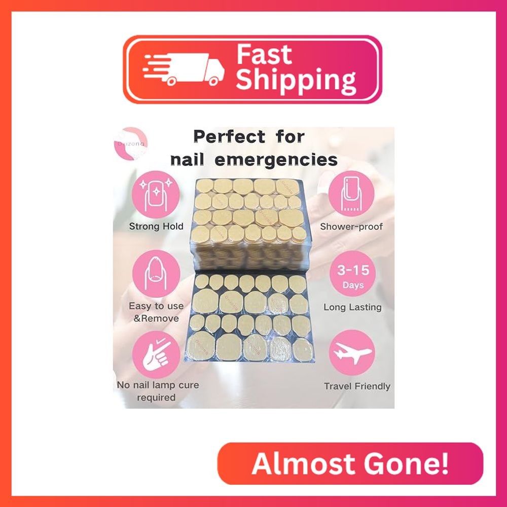 OXIZONA Nail Adhesive Tabs Strong Nail Glue Stickers for Press Ons Nails Waterpr