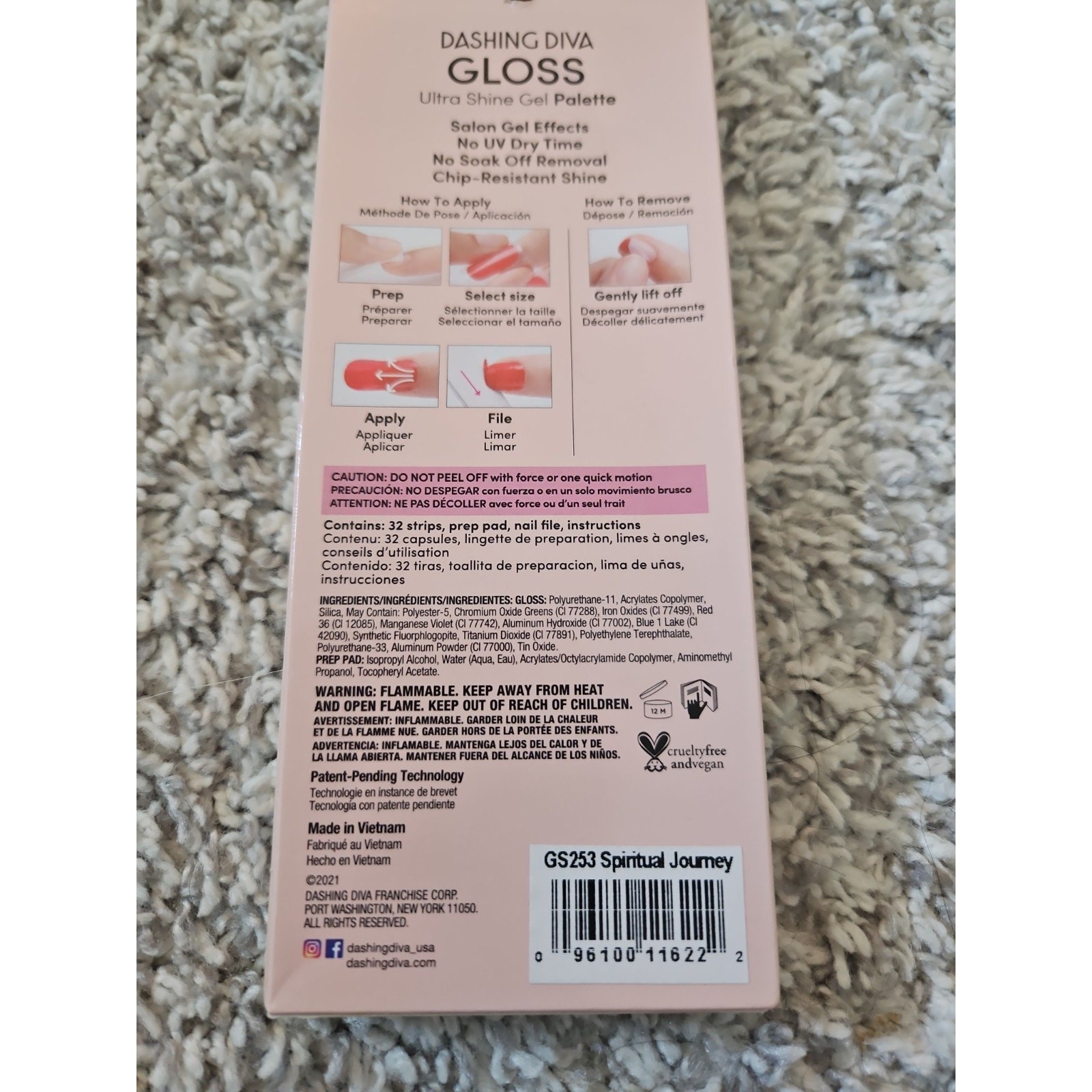 Dashing Diva Gloss Ultra Shine 32 Gel Nail Strips Palette Spiritual Journey