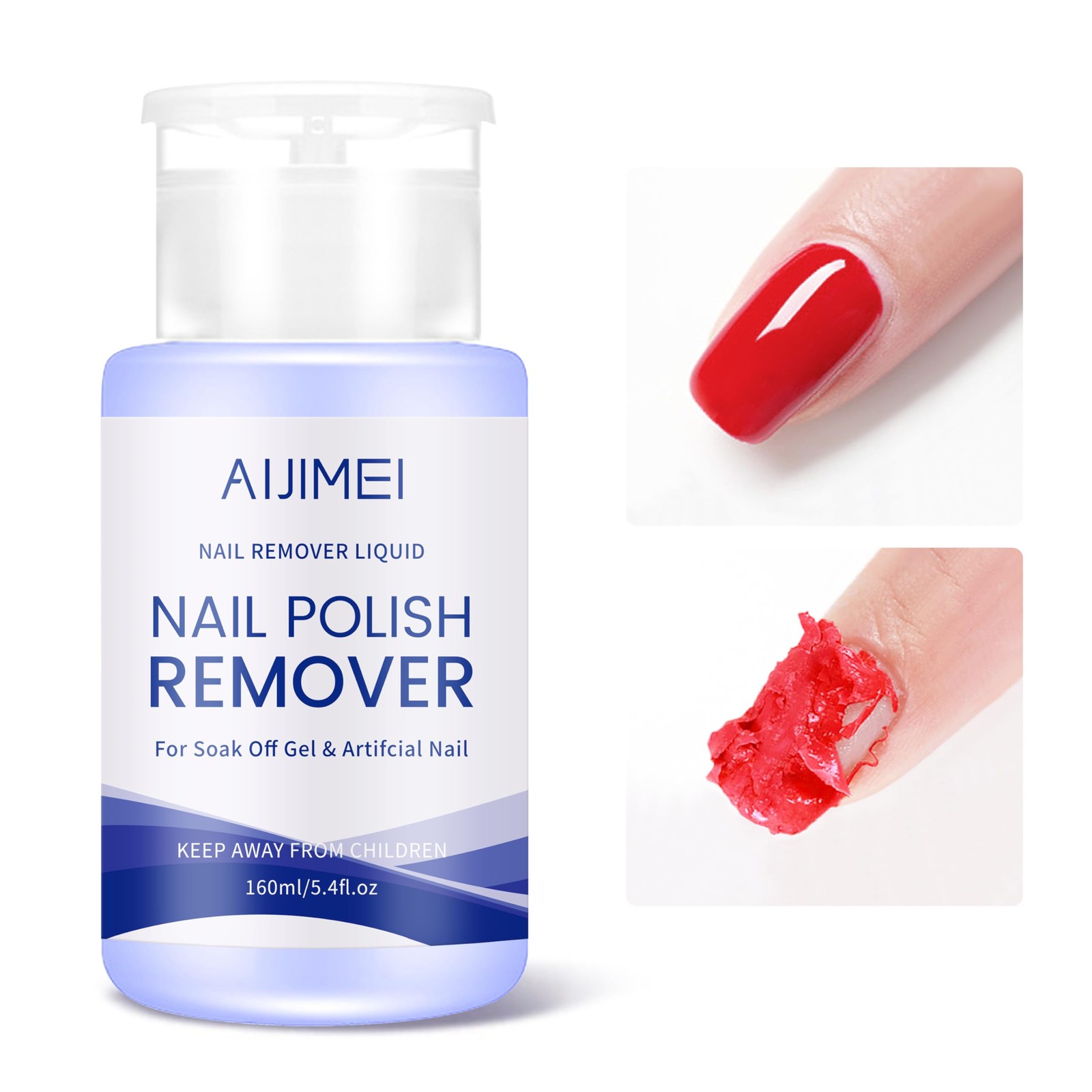 AIJIMEI 160ml Gel Nail Polish 4 Fl Oz (Pack of 1), Remover