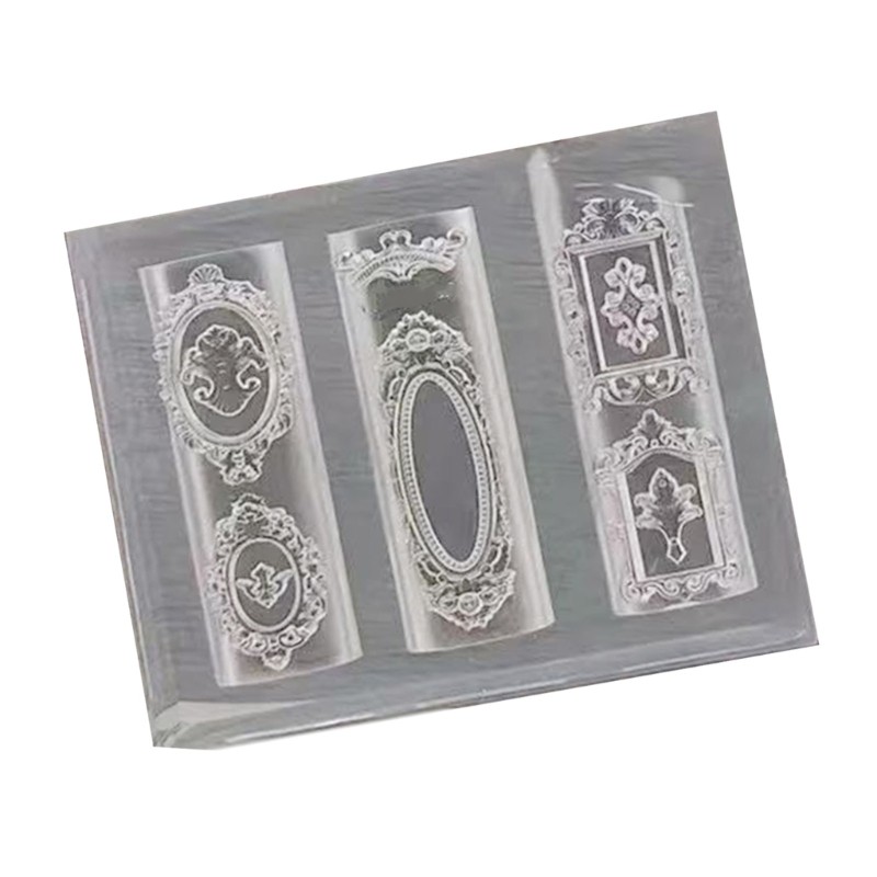 Flexible Nail Stamping Mold Rose Window Manicure Mould for Nail Art Enthusiasts