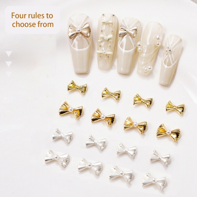 50x Sweet Bowknot Bow Nails Art Supplies for Party