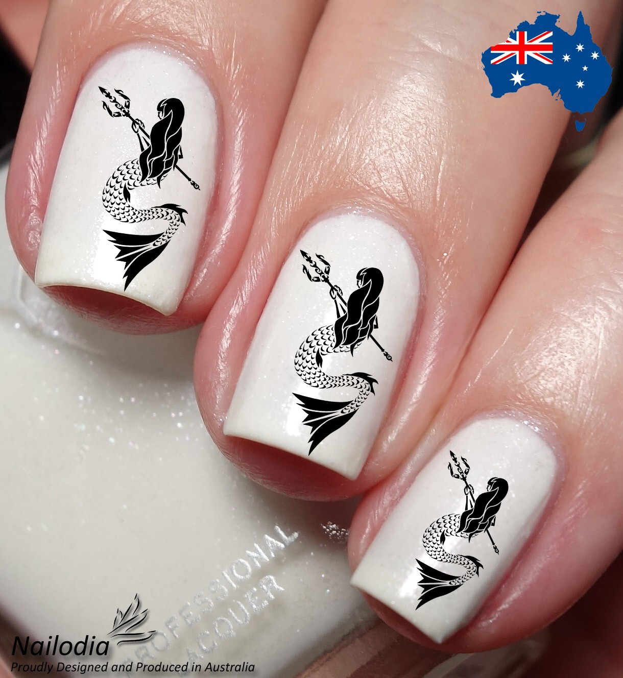 Tribal Mermaid Nail Art Decal Sticker