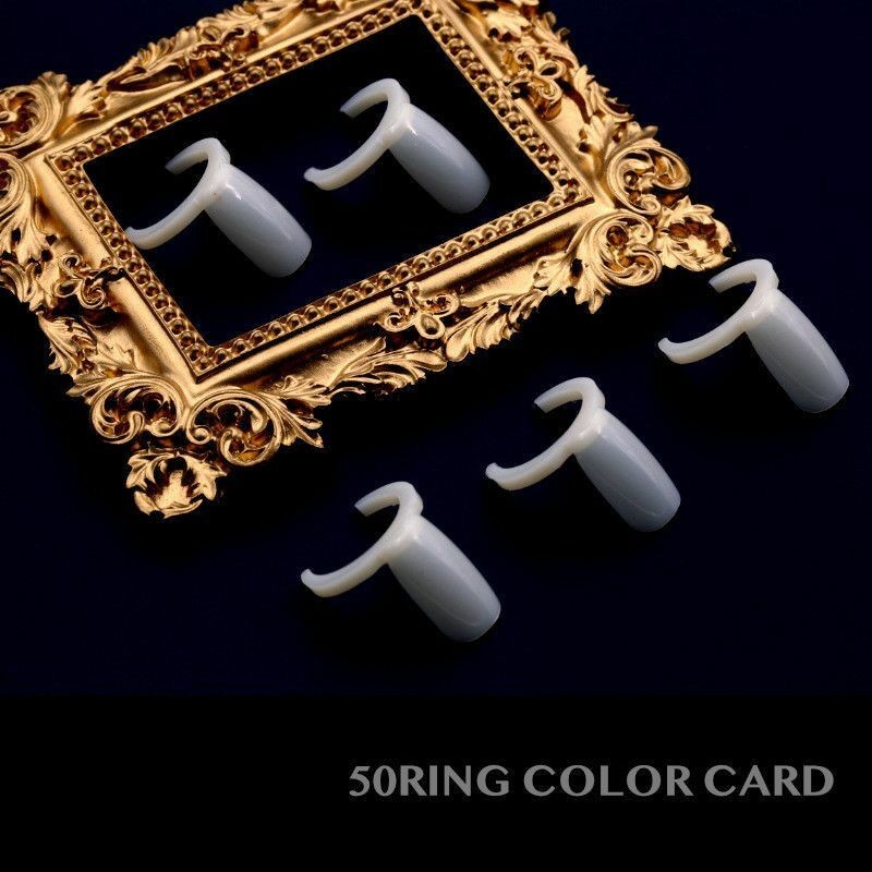 Art Ring Aample Card 50 X Nail Practice Polish UV Gel Colour Display Style Tips