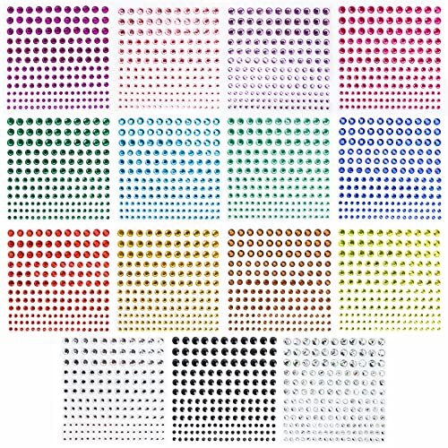 Rhinestone Stickers 2478Pcs Self Adhesive Facial 2478pcs-Small diamond sticker