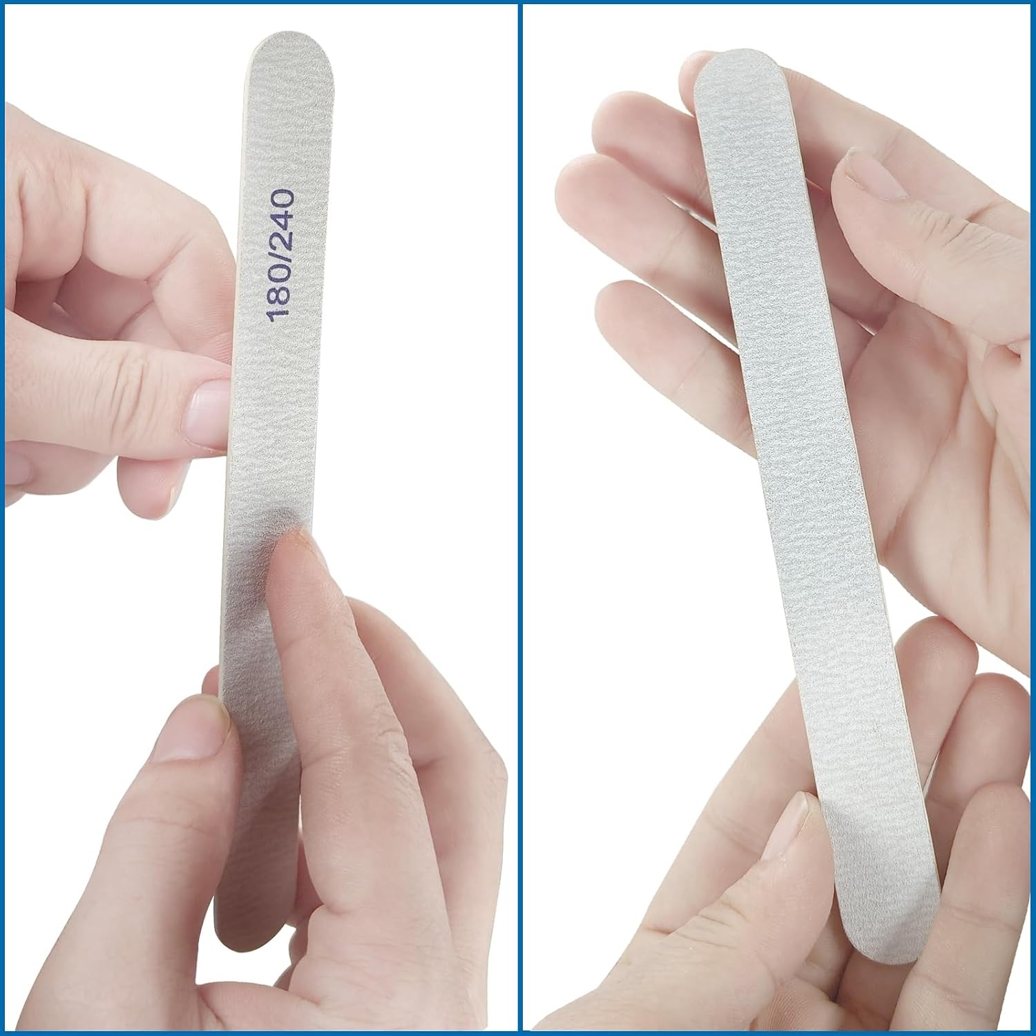Nail File, Emery Boards for Nails 180/240 Grit Nail Files for Natural