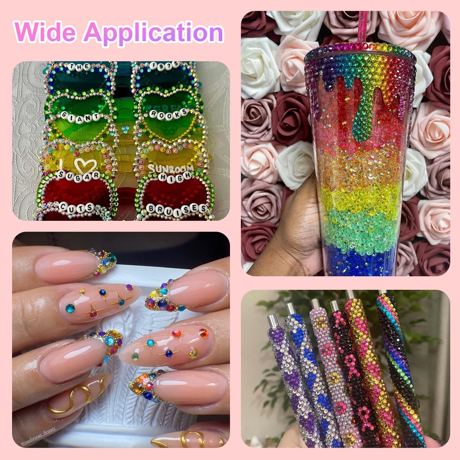 Canvalite 40000Pcs 40 Colors Jelly Rhinestones for Bedazzling, 3mm Multicolor…