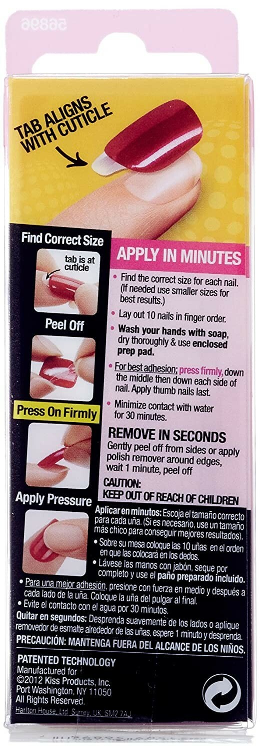 Kiss imPress Nail Art Trendsetters Short Length NO Glue so easy to apply # 1