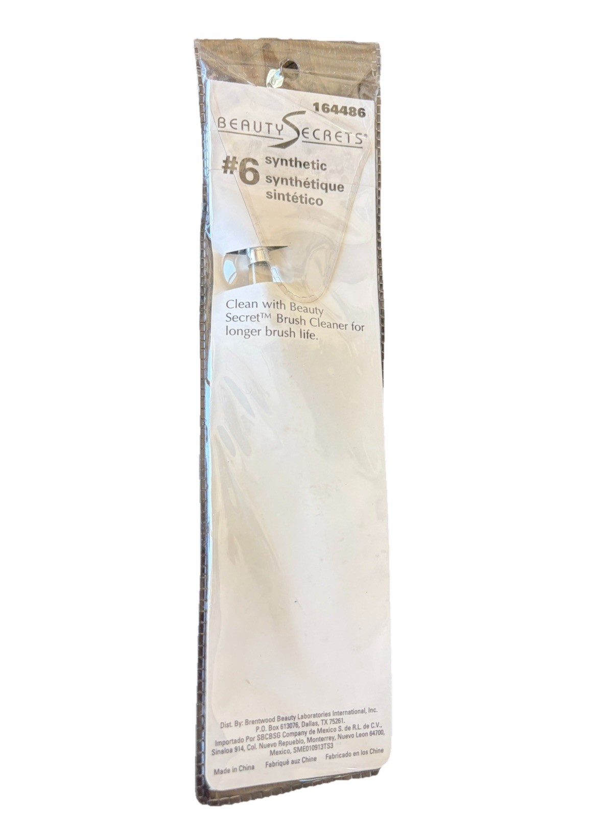 Beauty Secrets #6 Synthetic Nail Brush Synthetic Hair White for Gel Nail Art