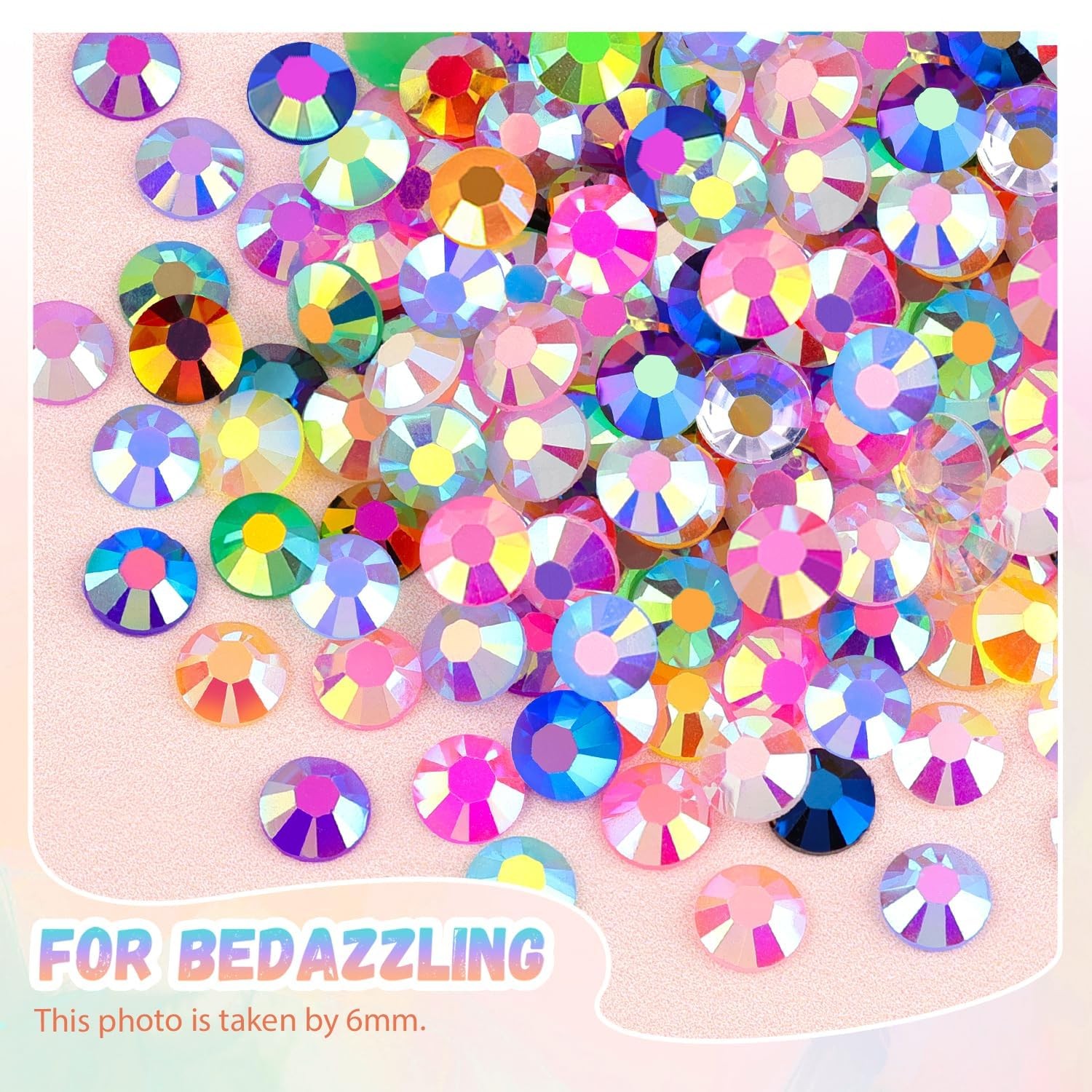 BELLEBOOST 45000Pcs 40 Colors Jelly Rhinestones Bedazzling kit, 3mm Multicolo…