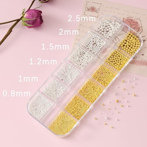 3 Boxes Nail Charms 3 Boxes-Rhinestones Flatback Pearls and Caviar Beads Pearls