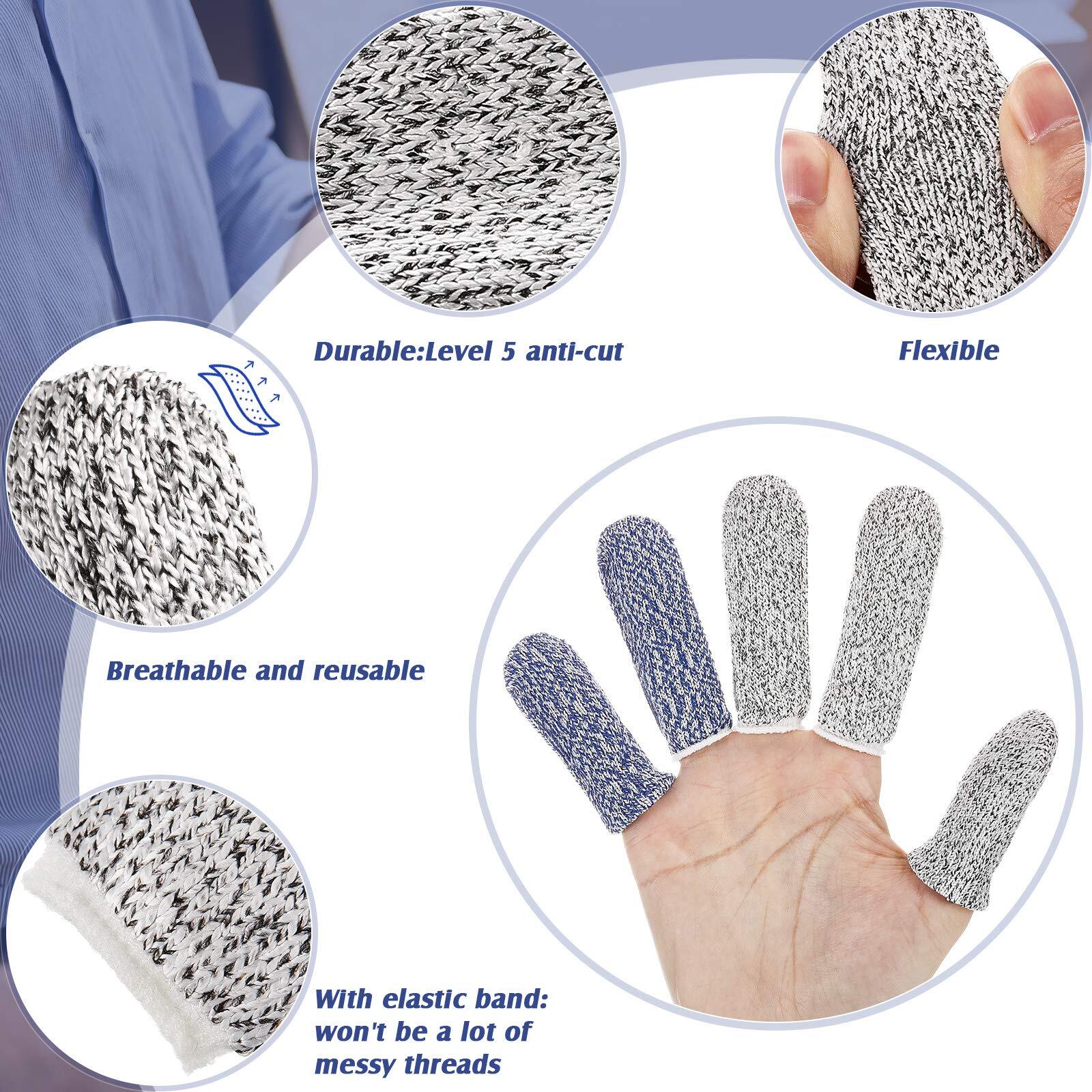 40 Pcs Finger Cots Cut Resistant Fingertips Sleeves for Kitchen Work Sculpture