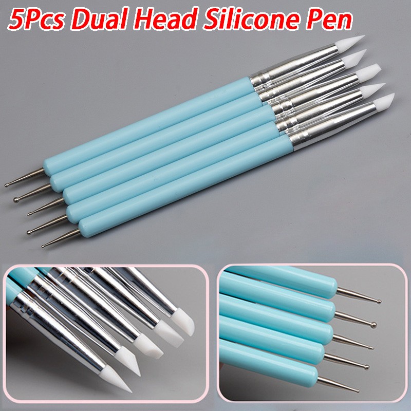5/10pcs Pink/Black Nail Art Liner/Painting Brushes Ultra-thin Line Drawing Tool