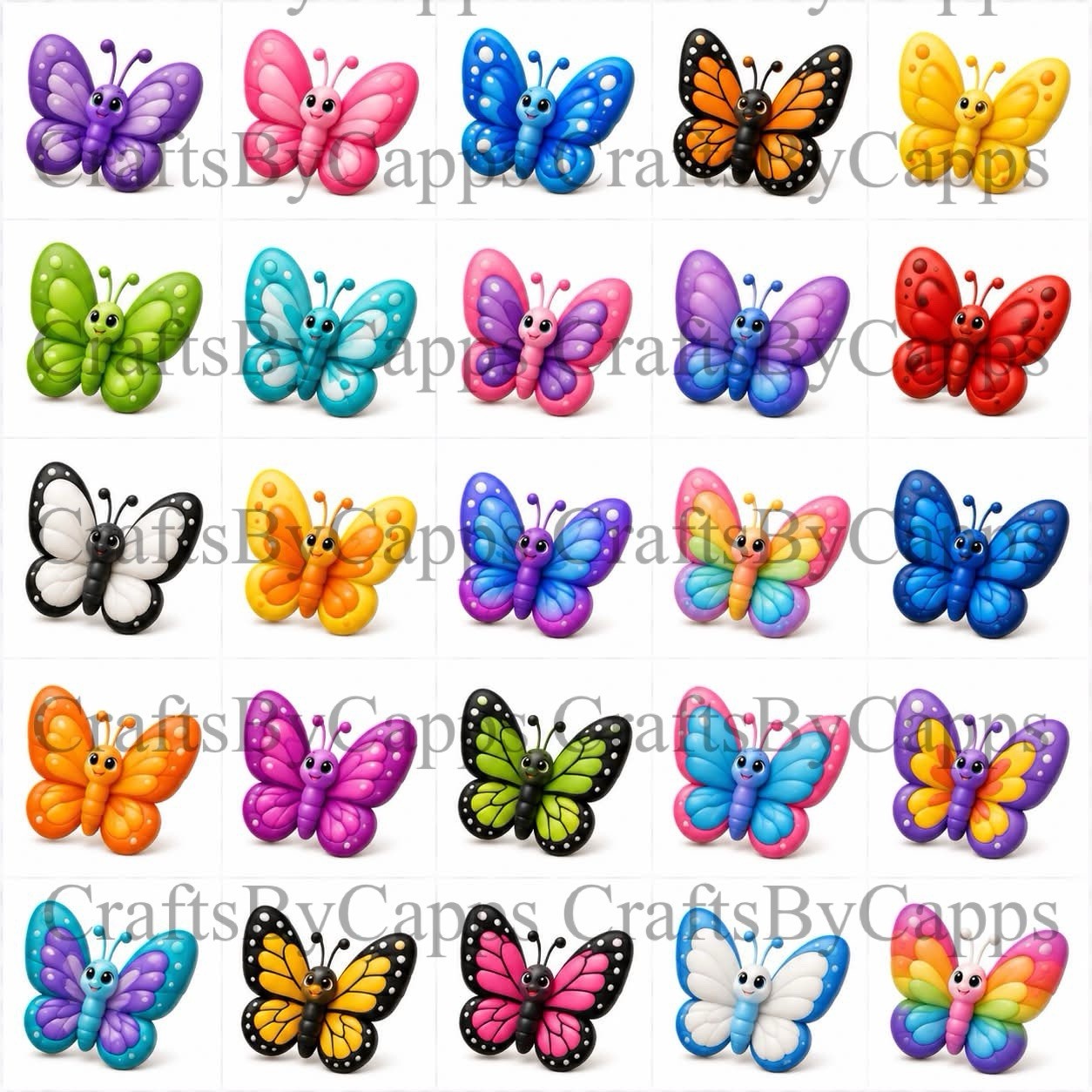 Butterfly Waterslide Finger Nail Decals Instructions Bonus (set of 50) KC