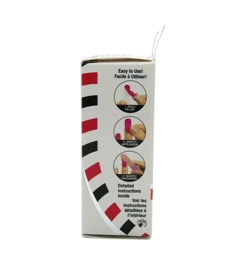 Sally Hansen Salon Effects Nail Polish Strips Red Black White Stripes 16 Strips