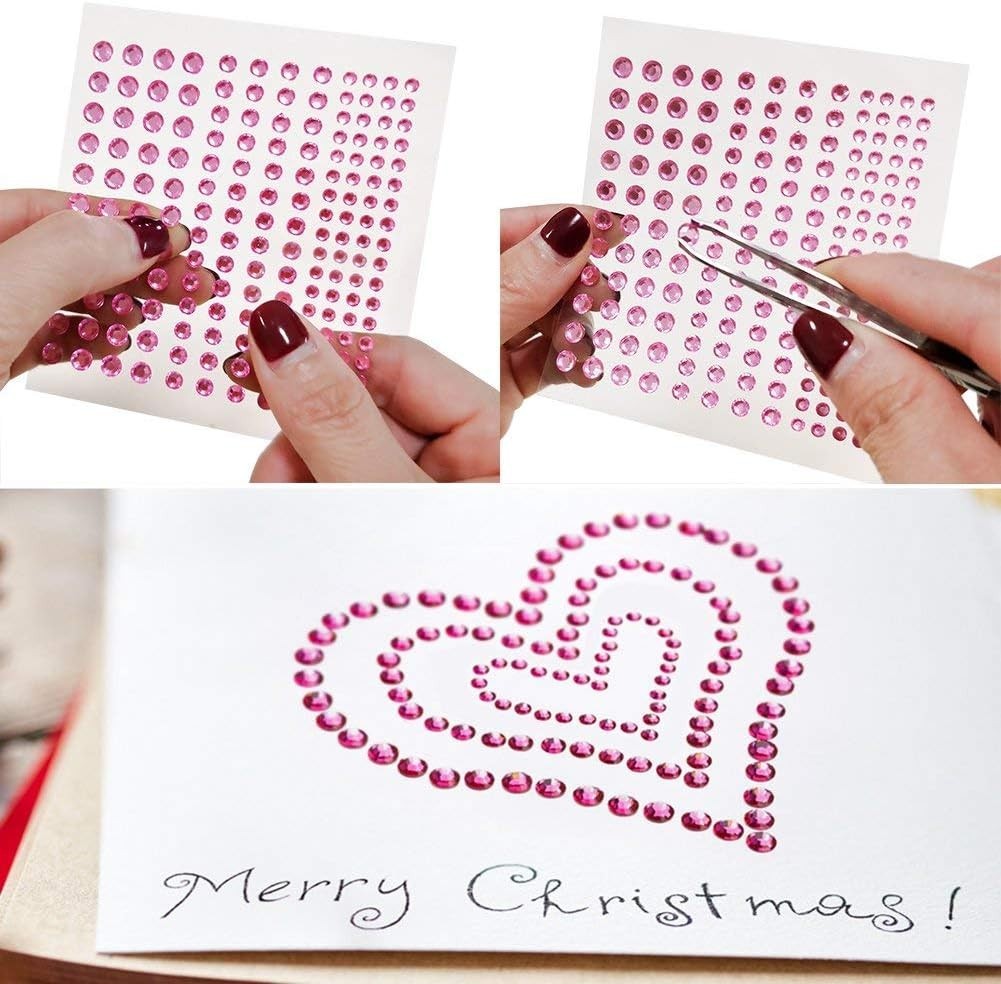 4125PCS Self Adhesive Rhinestone Stickers 25 Colors 3 Sizes Craft Face Nail USA*