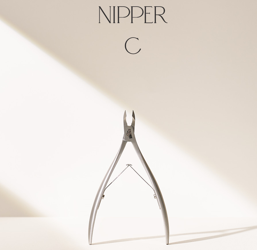 LUCANUS C Type Cuticle Nipper 4mm Blade Hand-Finished Stainless Steel Nail Tool