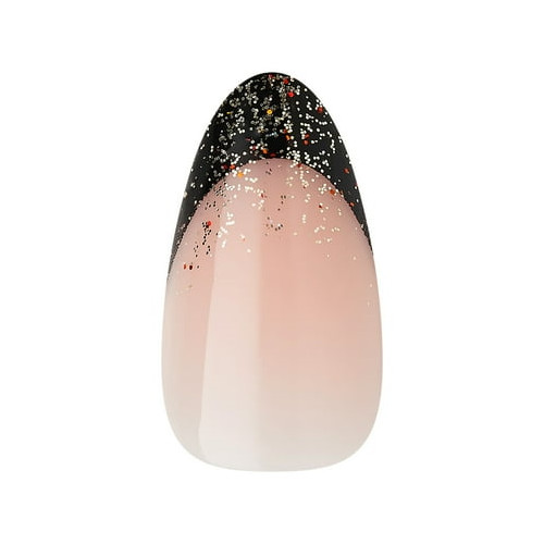 KISS Voguish Fantasy, Press on Nails, Black, Medium Almond 28 Count NEW