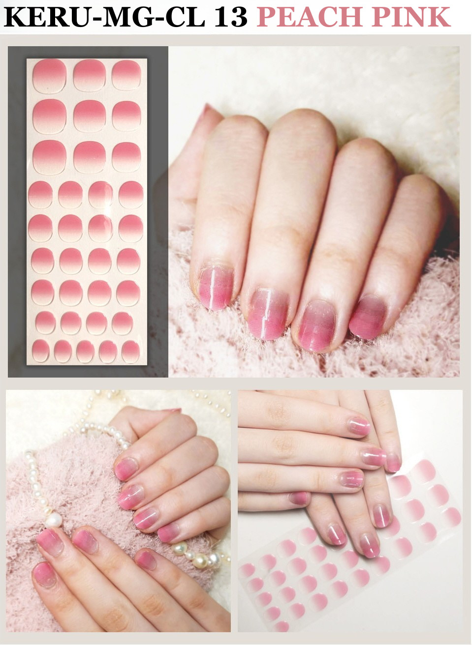 KERU™ Gel Base Sticker for Nail Care | Damage-Free | Long-Lasting Wear