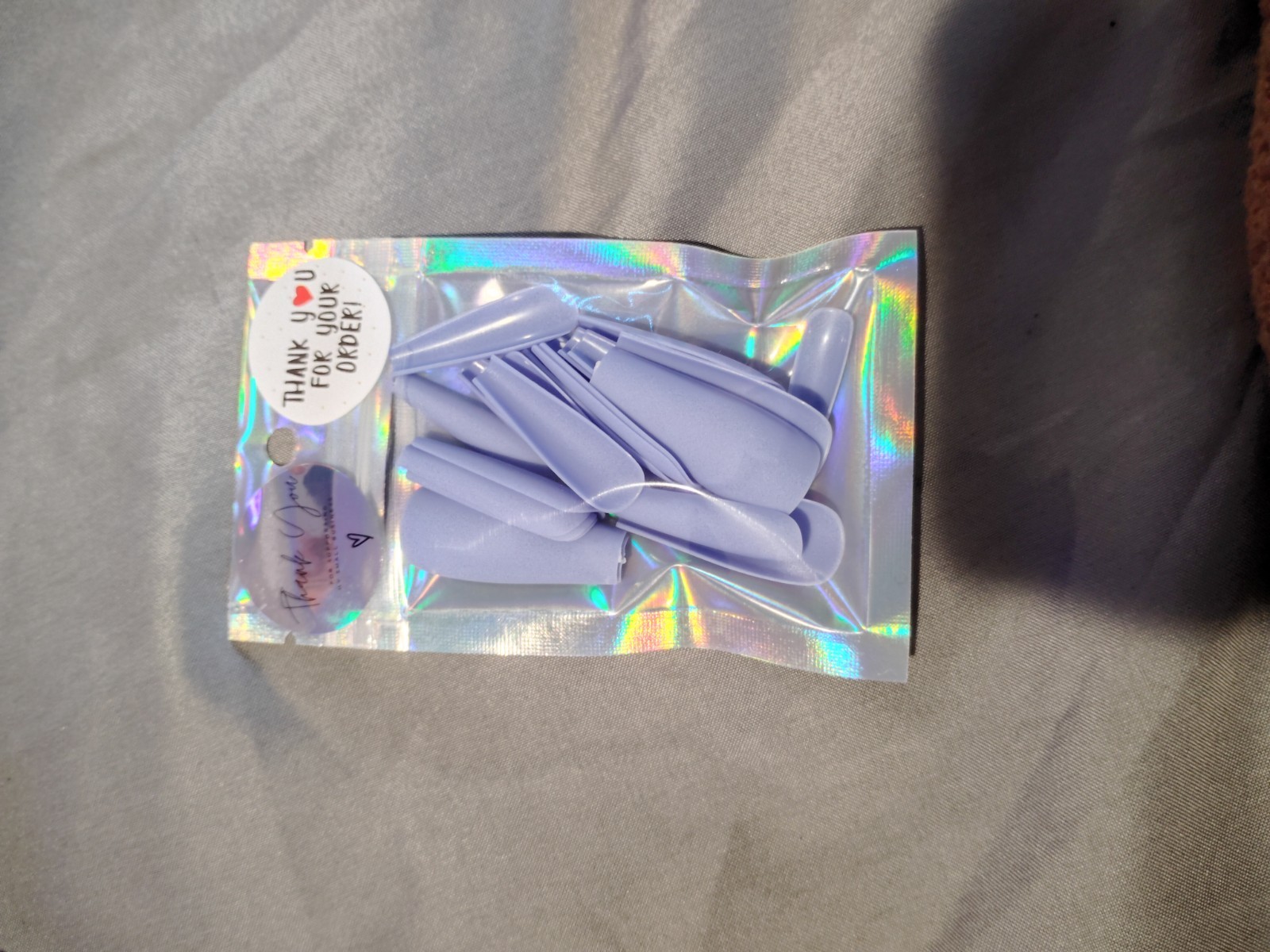 Thank You Assorted Artificial Nail Tips With Box – Pink, Blue, Black, Purple