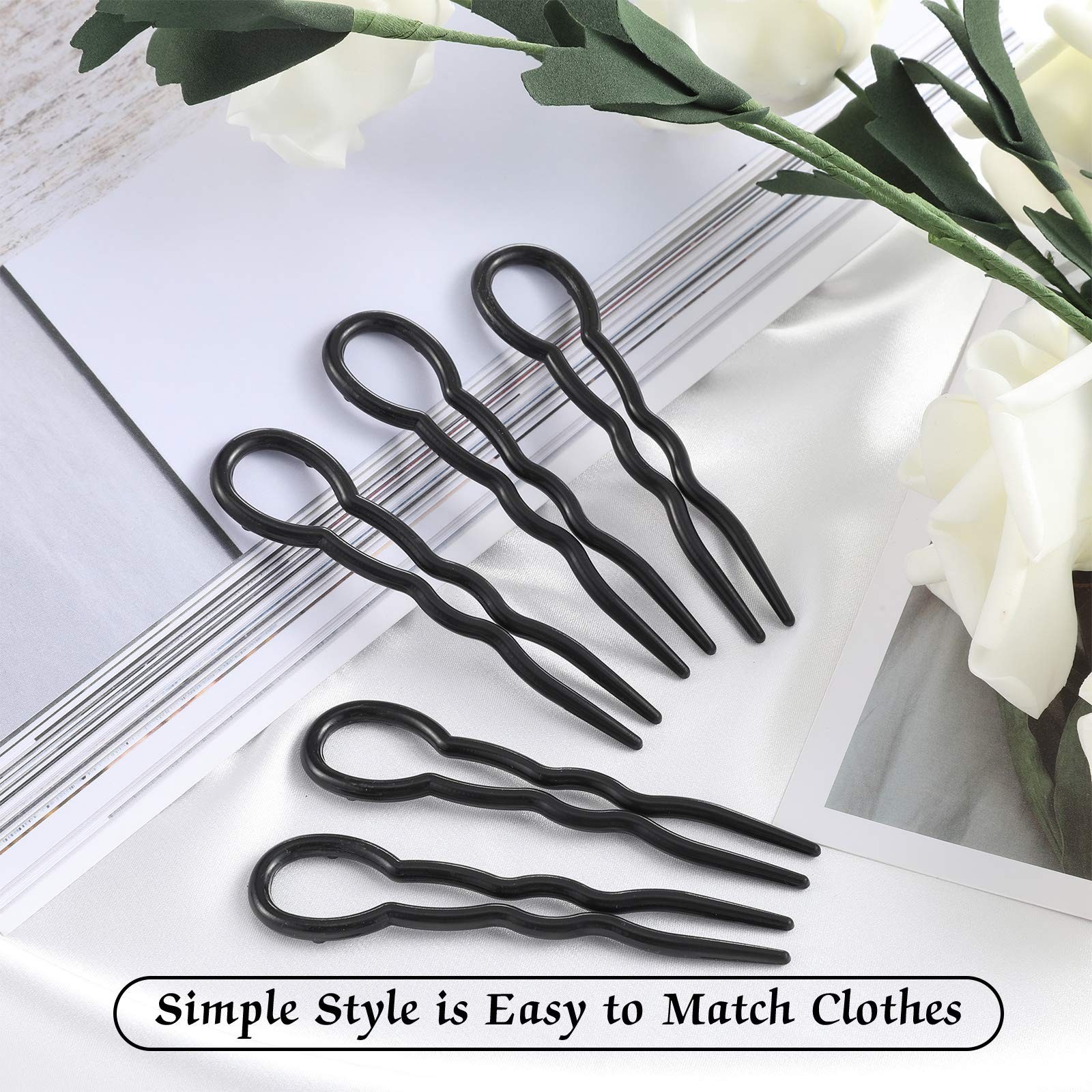 Chuangdi 24 Piece Plastic Hair Bobby Pins U Shaped Grip Pins Fast Spiral Clip…