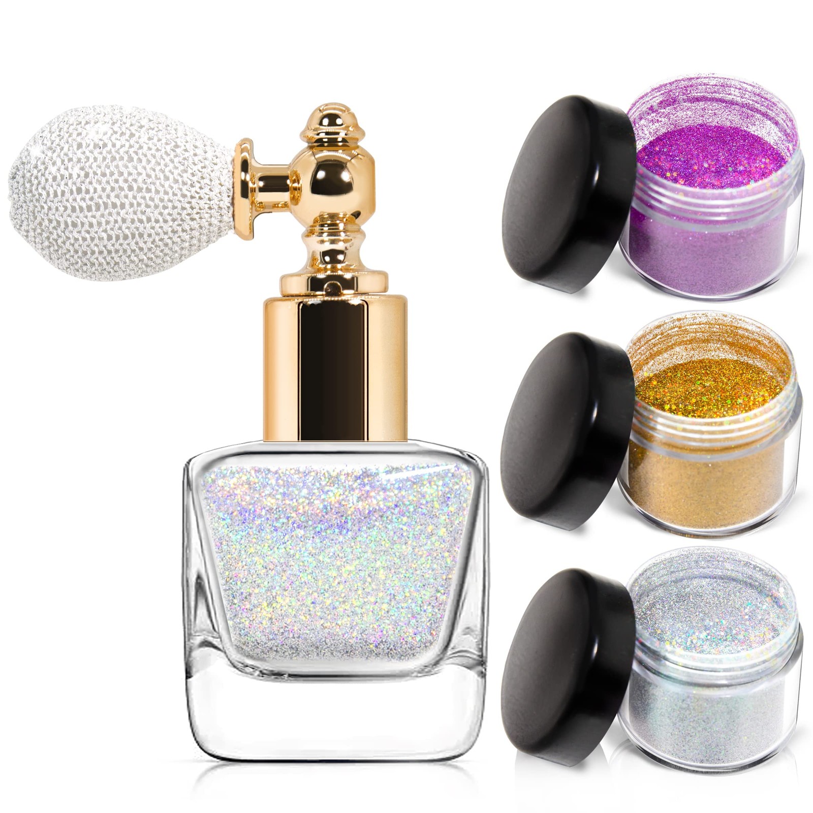 Body Glitter Spray,Sliver Gold Pink Glitter ,Shimmer Highlighter Loose Glitte…
