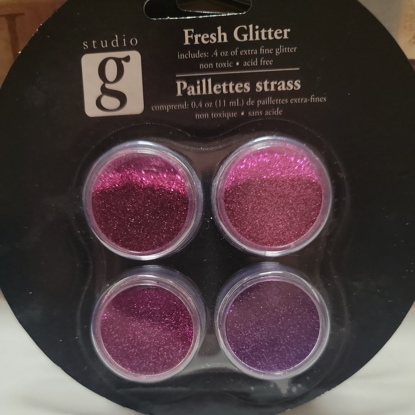 (3) 4pk Studio G Fresh Flocking plus (2) 4pk Fresh glitter NEW Nails & Crafts