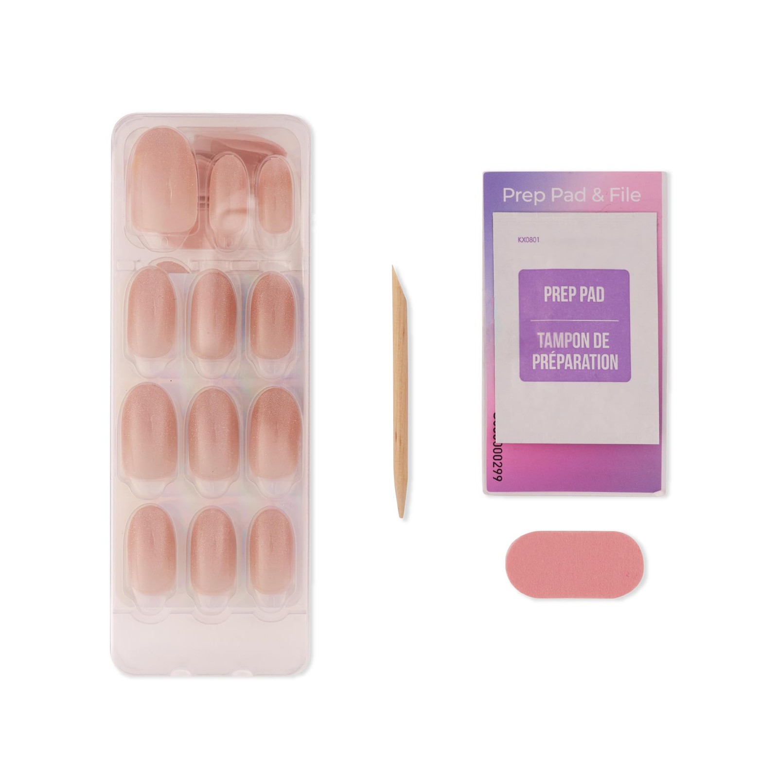 Impress Color FX No Glue Mani 30 Pcs Press on Nails, Medium False Nails, Meta…