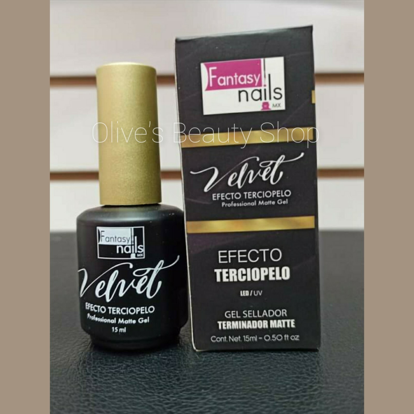 Top Matte Gel Terminador Velvet Efecto Terciopelo 15 ml 0.50 oz Fantasy