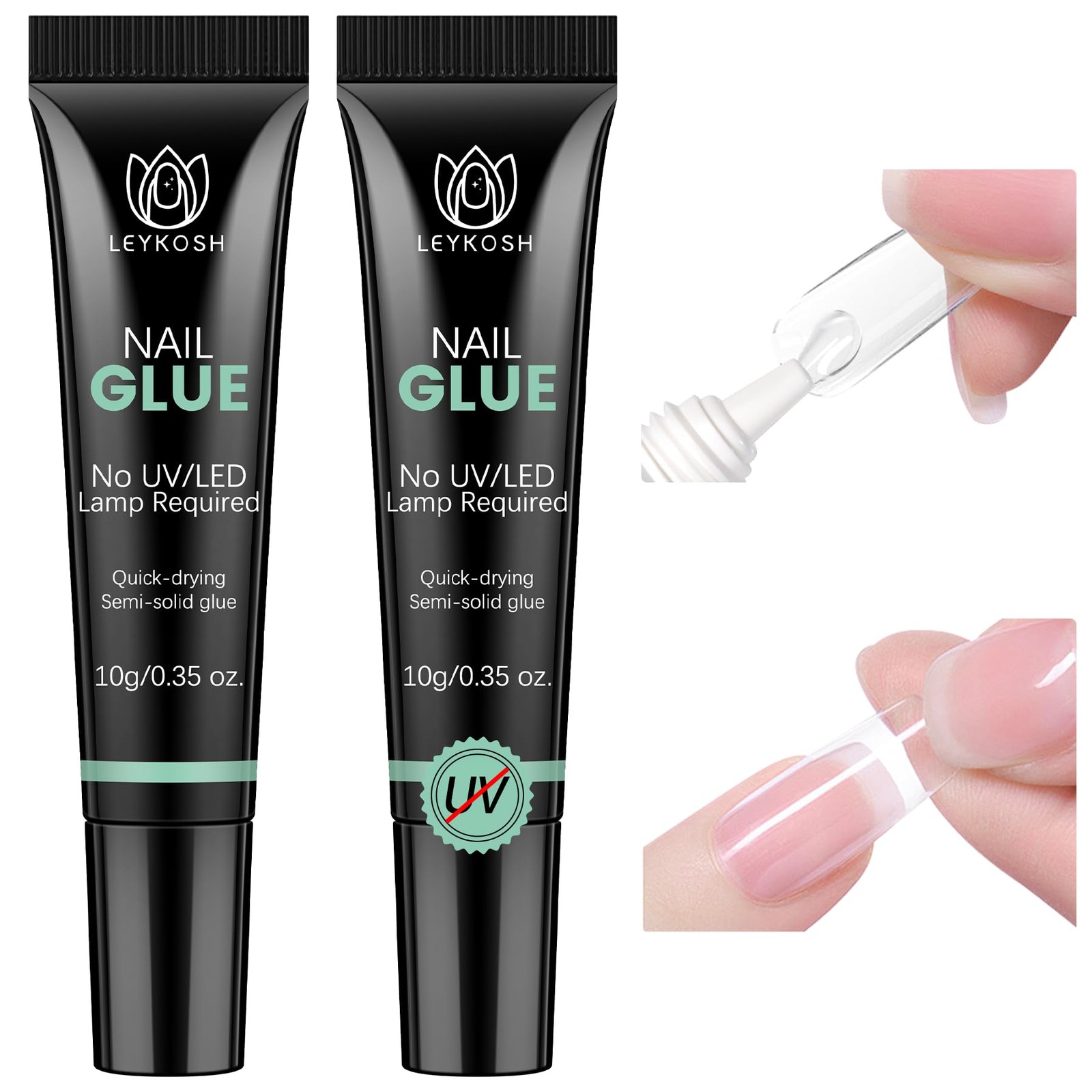 Nail Glue for Press Ons, 10s Fast-Drying No U V Light Needed – Upgrade Super Str