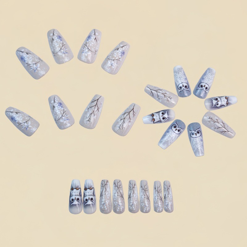 48 Pcs of Medium To Long Ballet Armor, European and American Fashion Fake Nails