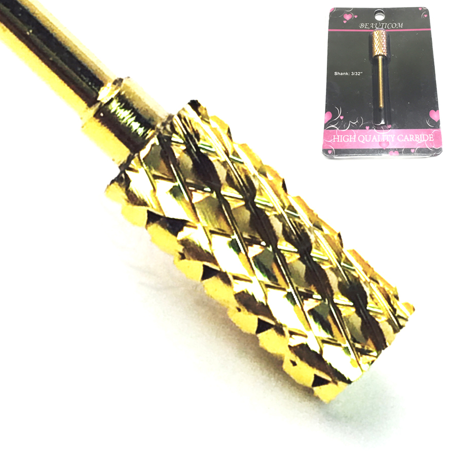 High Quality Nail CARBIDE Bit 3/32 For Electric DRILL Gold Color 2X Extra Coarse
