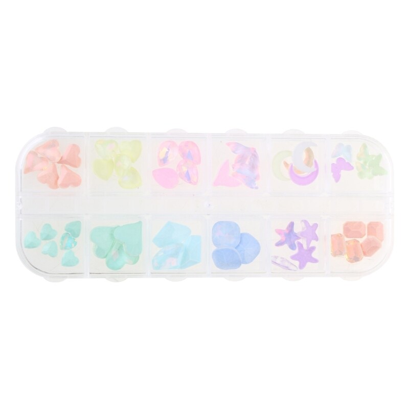 12 Grids Fashion Crystal Art Jewelry Crystal 3D Rhinestones