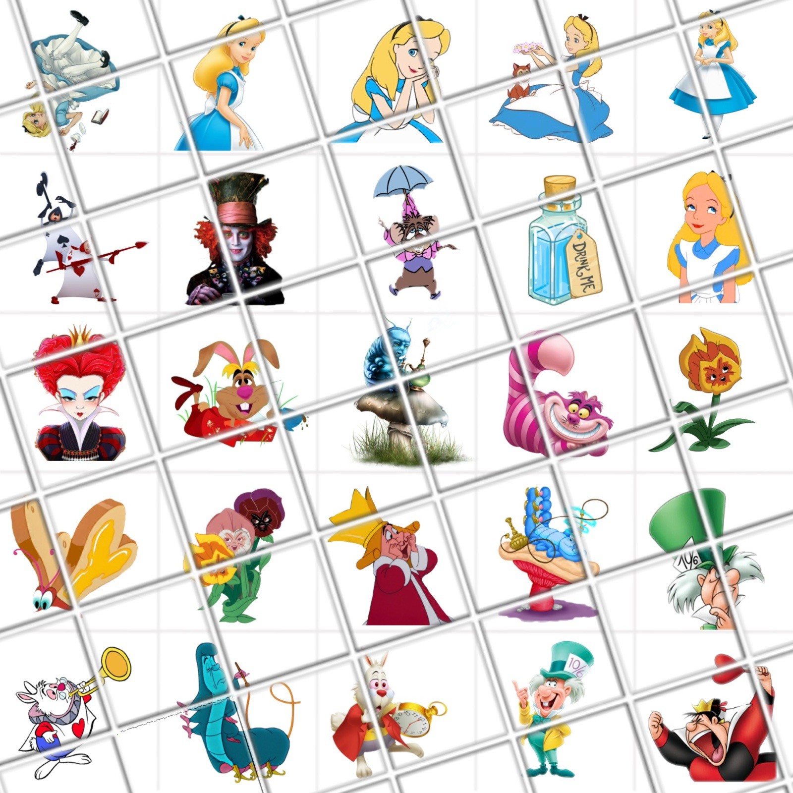 Alice In Wonderland Waterslide Nail Art Decals Set Of 50 Instructions & Bonus