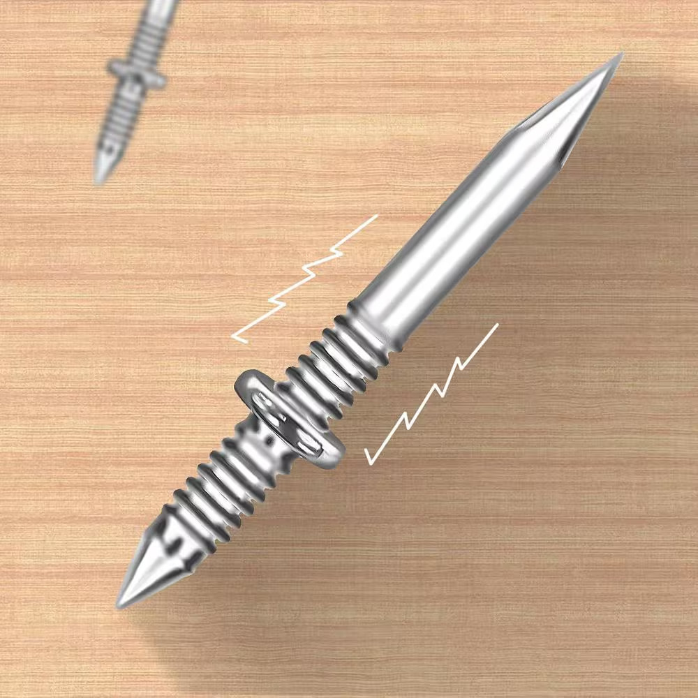 Galvanized Steel Seamless Double-Head Skirting Invisible Nails and Screws (200-P