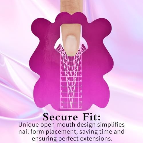 200pcs Nail Form Sticky Nail Forms for Builder Gel Reusable Sturdy Nail Extensio